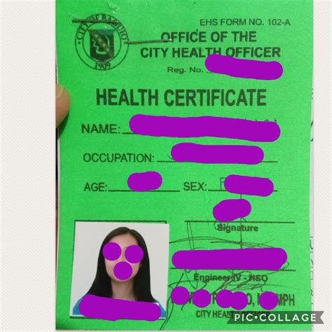 health certificate baguio